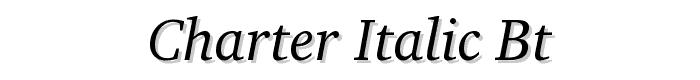Charter Italic BT font